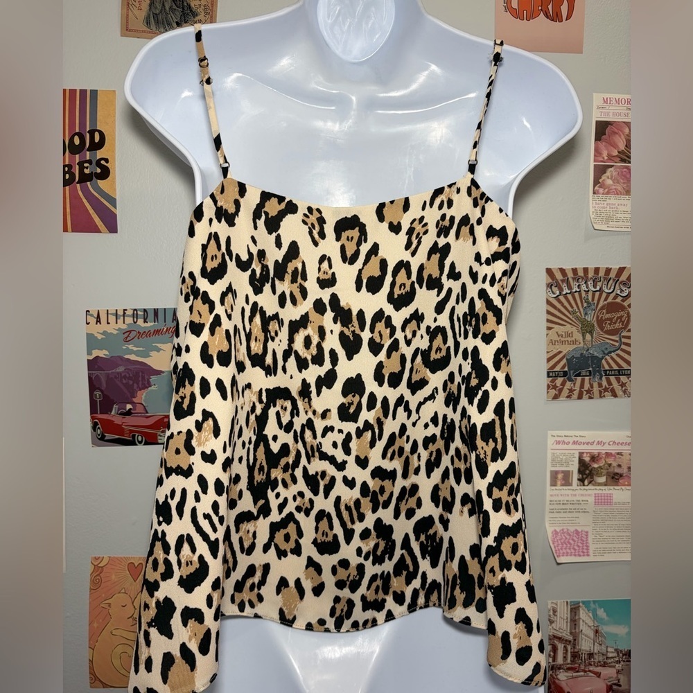 Socialite Animal Print Chemise with Black Lace - Picture 3 of 4